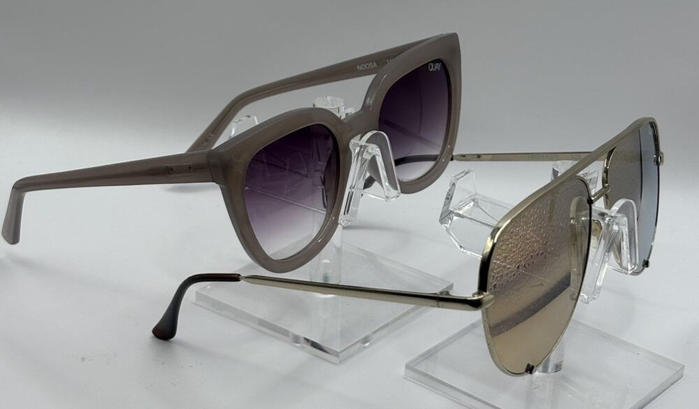 Quay Australia Sunglasses Bundle Cat Eye Oversized Gold Aviator Women